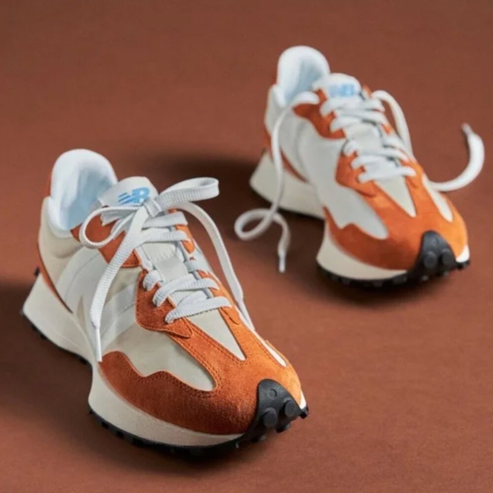 New Balance 327 Casual Sneakers Shoes Women 9.5 / Men 8 Rust Oxide Timberwolf - Picture 2 of 16